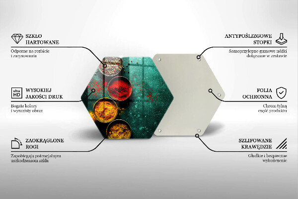 Tábua de cortar alimentos Especiarias orientais
