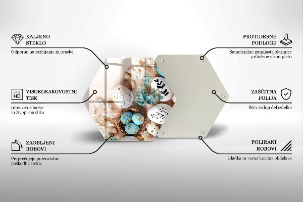 Tábua de cortar de vidro Decorações de Páscoa