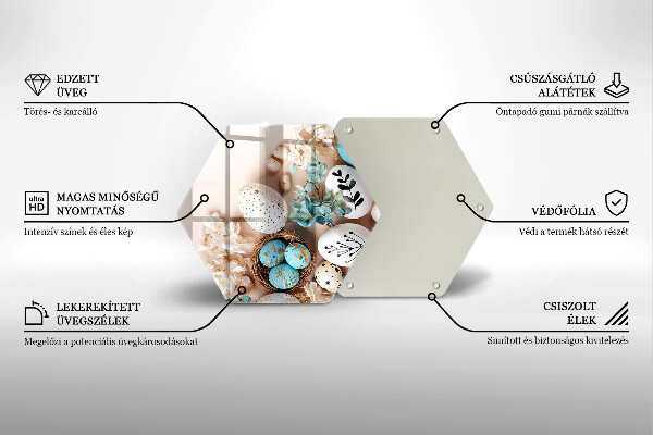 Tábua de cortar de vidro Decorações de Páscoa