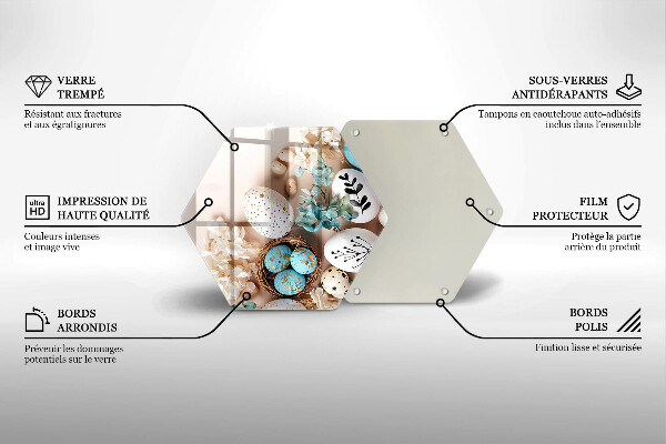 Tábua de cortar de vidro Decorações de Páscoa