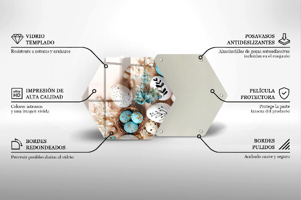 Tábua de cortar de vidro Decorações de Páscoa