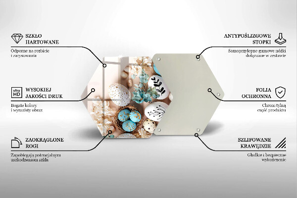 Tábua de cortar de vidro Decorações de Páscoa