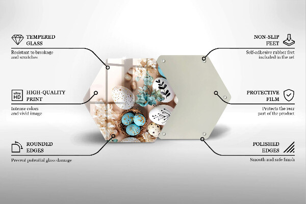 Tábua de cortar de vidro Decorações de Páscoa