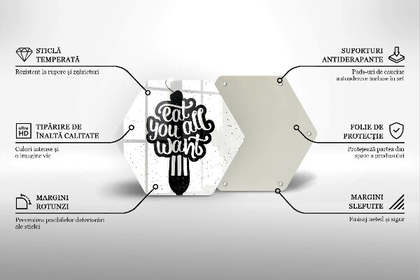 Tábua de corte A inscrição Coma tudo que você quiser