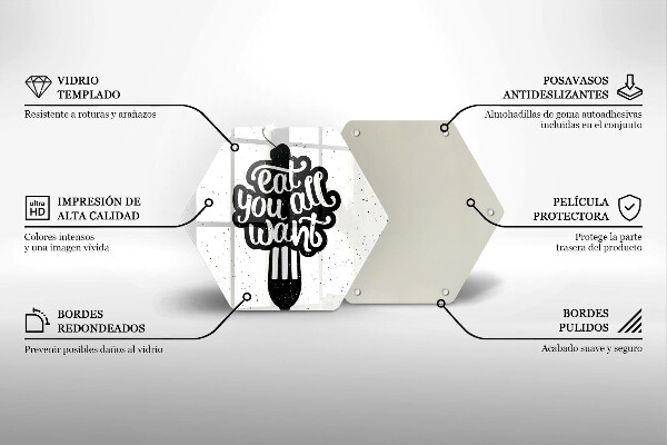 Tábua de corte A inscrição Coma tudo que você quiser