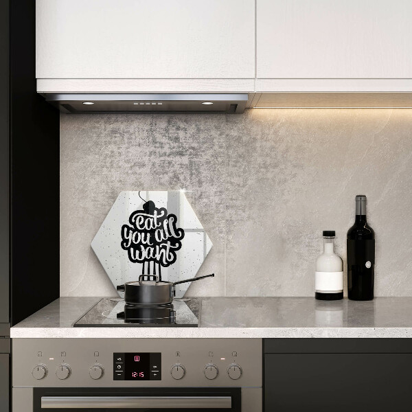 Tábua de corte A inscrição Coma tudo que você quiser