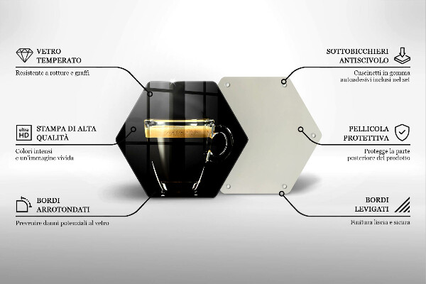 Tábua de cortar Um copo de café preto