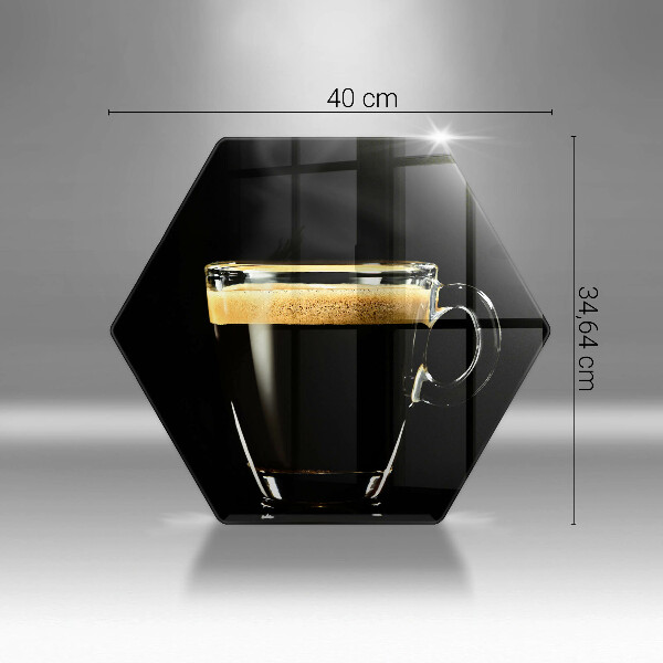 Tábua de cortar Um copo de café preto