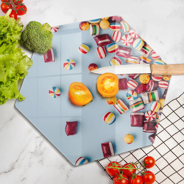Tábua de corte Doces coloridos