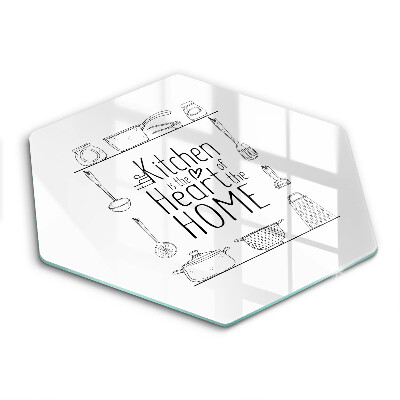 Tábua de vidro Inscrição, frase