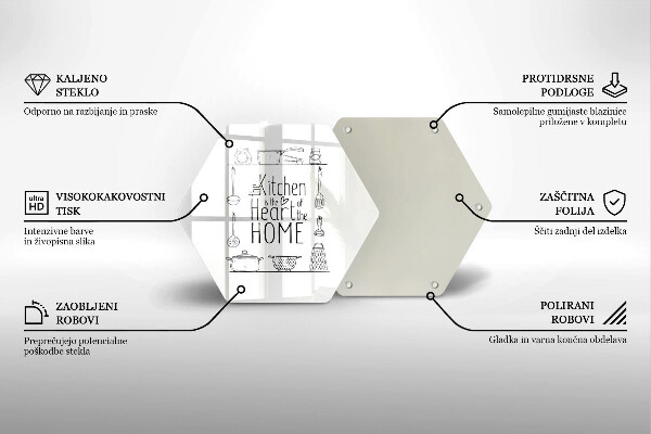 Tábua de vidro Inscrição, frase