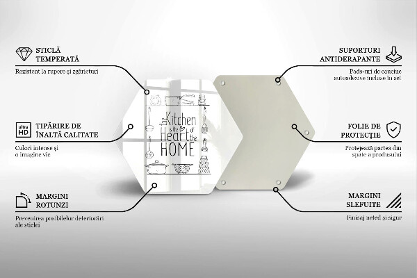 Tábua de vidro Inscrição, frase