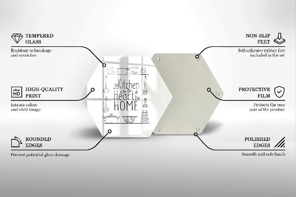 Tábua de vidro Inscrição, frase