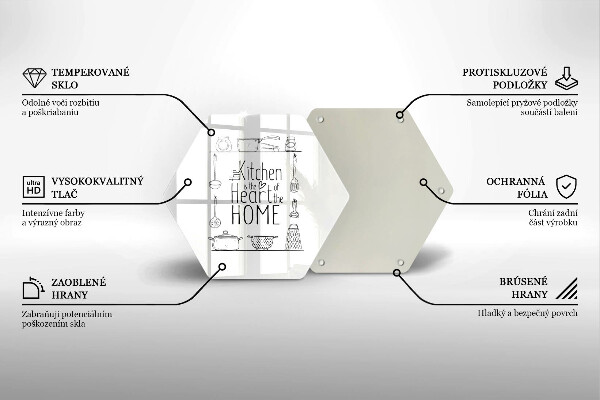 Tábua de vidro Inscrição, frase