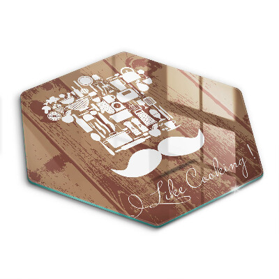 Tábua de cortar alimentos A inscrição eu gosto de cozinhar