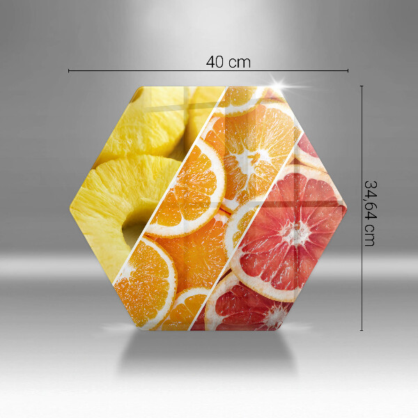 Tábua de cortar de vidro Frutas coloridas