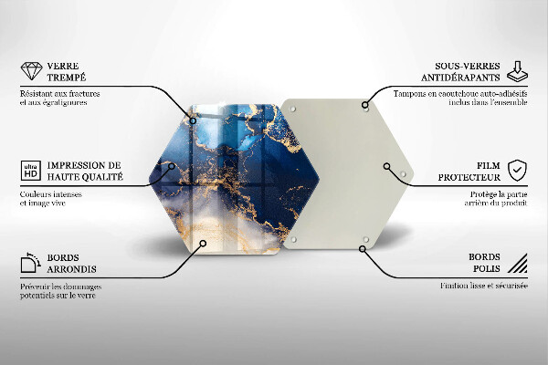 Tábua cozinha Abstração de mármore