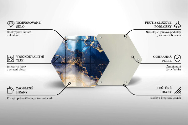 Tábua cozinha Abstração de mármore