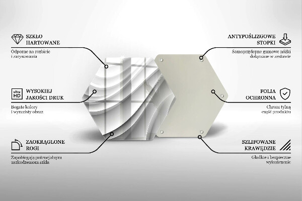 Tábua para cozinha Linhas geométricas