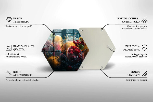 Tábua de cortar alimentos Fruta na água