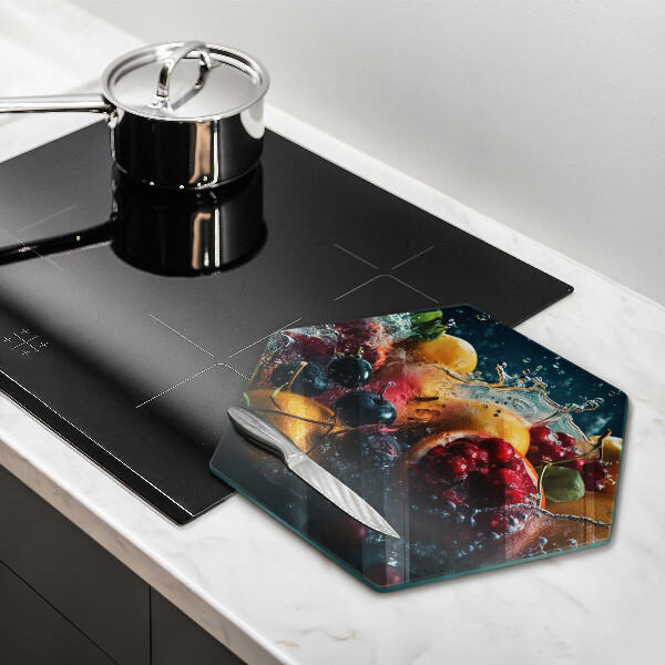 Tábua de cortar alimentos Fruta na água