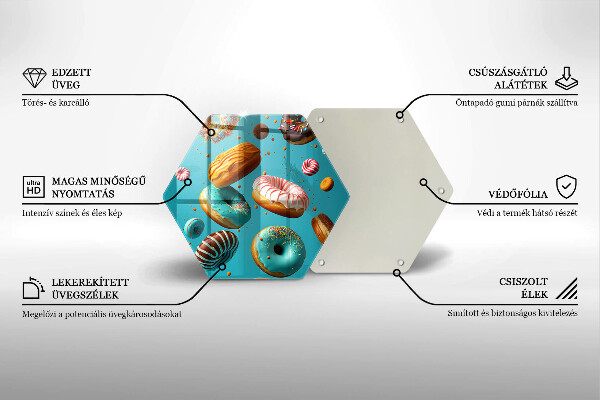 Tábua de corte Donuts coloridos
