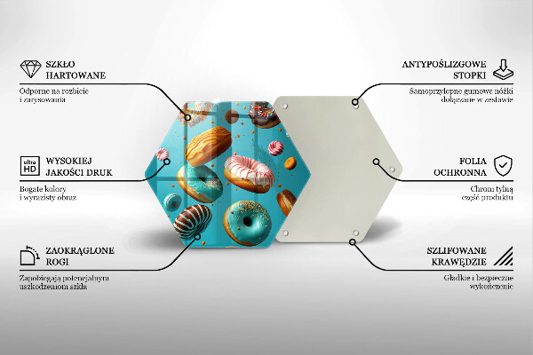 Tábua de corte Donuts coloridos