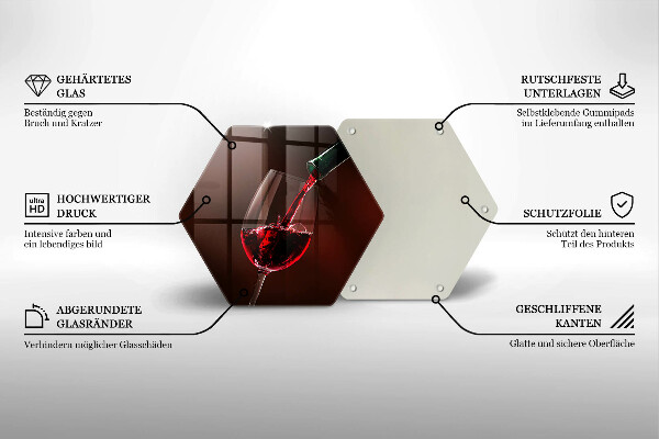 Tábua cozinha Um copo de vinho