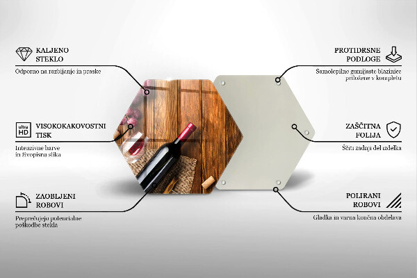 Tábua para cozinha Uma garrafa de vinho tinto