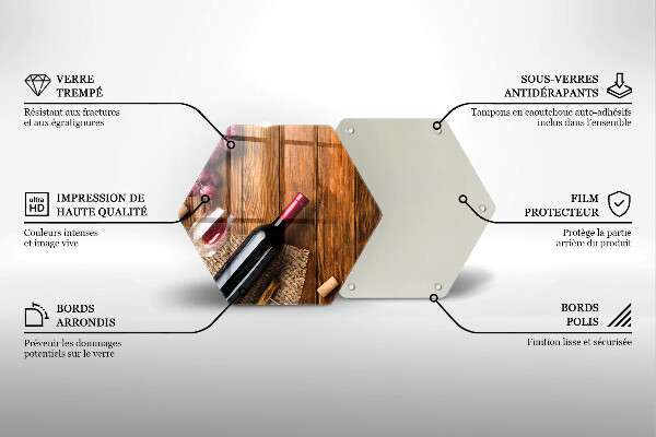 Tábua para cozinha Uma garrafa de vinho tinto