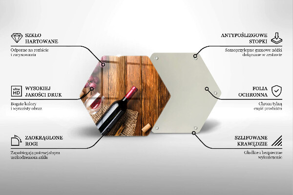 Tábua para cozinha Uma garrafa de vinho tinto