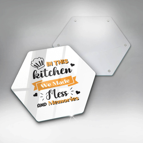 Tábua de vidro Nesta cozinha fizemos bagunça e memórias