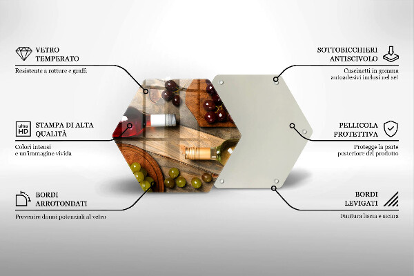 Tábua corte Garrafas de vinho e uvas