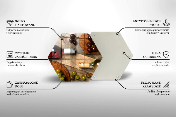 Tábua corte Garrafas de vinho e uvas