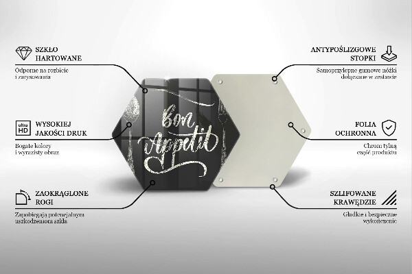 Tábua de cortar A inscrição Bon Appetit