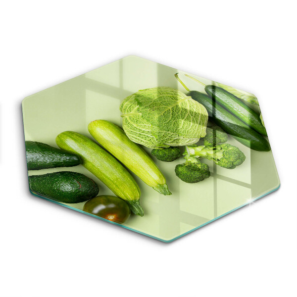 Tábua de cortar alimentos Frutas e vegetais verdes