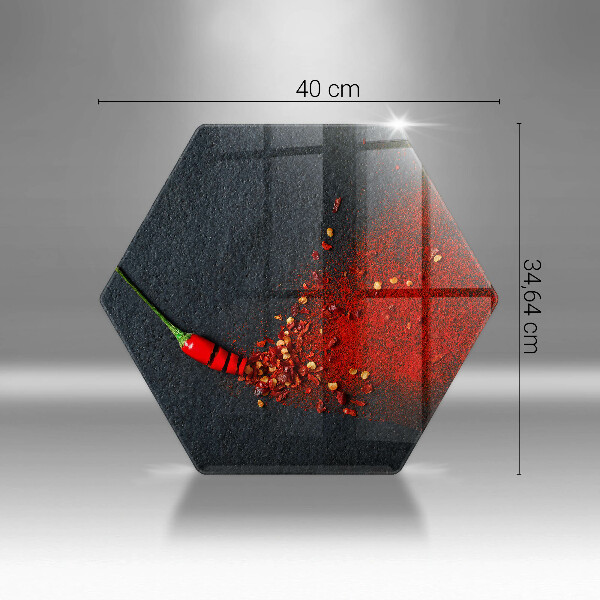 Tábua de cortar de vidro Pimenta