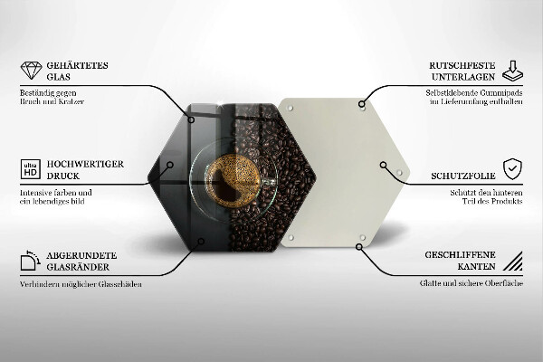 Tábua de cortar alimentos Café e feijão