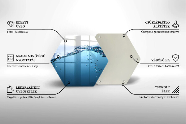 Tábua para cozinha Água azul