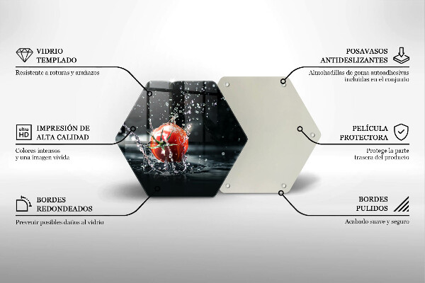 Tábua de cortar alimentos Tomate na água