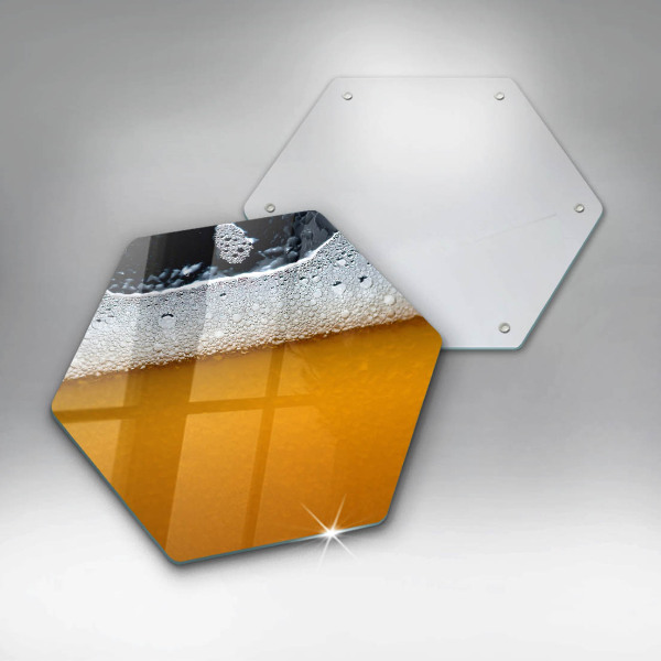 Tábua de corte de vidro Beber espuma de cerveja