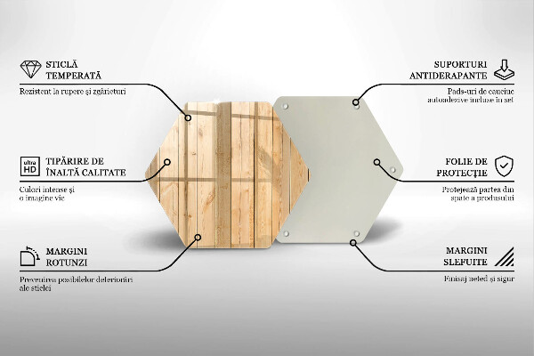 Tábua de cortar de vidro Tábuas de madeira delicadas