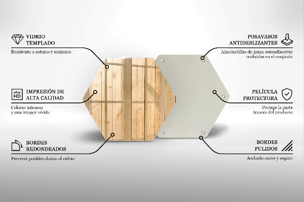 Tábua de cortar de vidro Tábuas de madeira delicadas