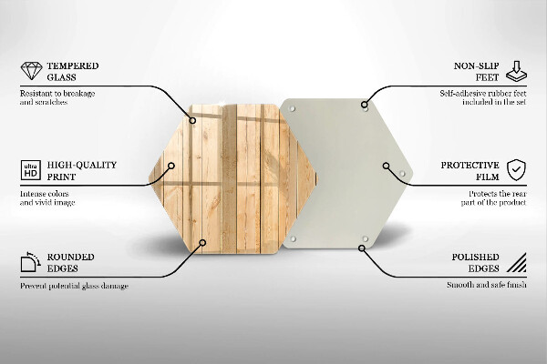 Tábua de cortar de vidro Tábuas de madeira delicadas