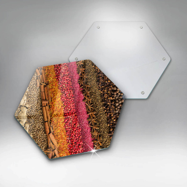Tábua de vidro Especiarias coloridas
