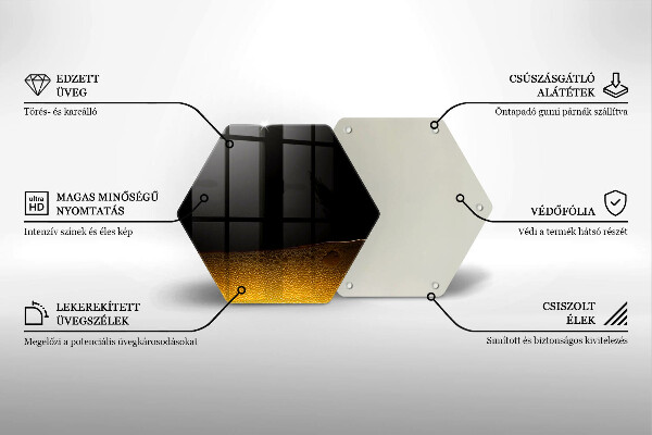 Tábua de cortar de vidro Cerveja gaseificada