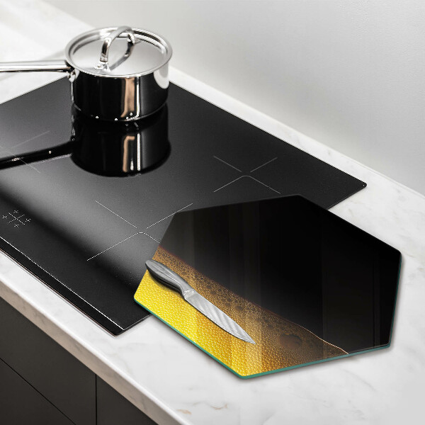 Tábua de cortar de vidro Cerveja gaseificada