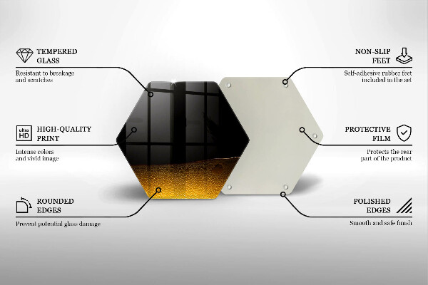 Tábua de cortar de vidro Cerveja gaseificada