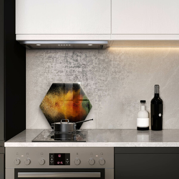 Tábua de corte de vidro Especiarias coloridas