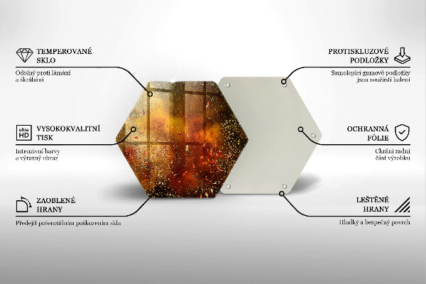 Tábua de cortar de vidro Especiarias coloridas